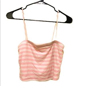 Pink Stripe Crop Top